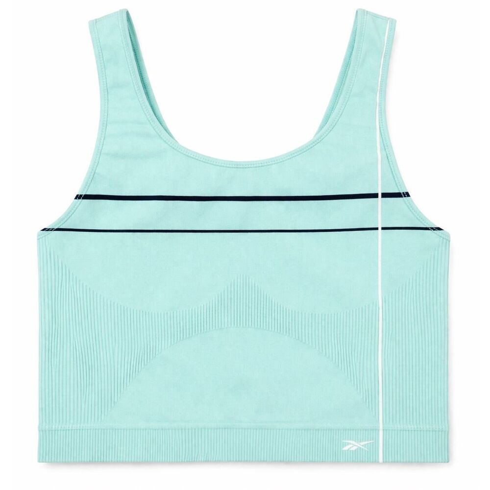 Reebok Seamless Mint Green Sports Bra Tank Made in USA S/M